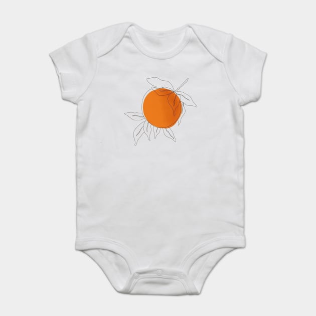 Orange Paint Baby Bodysuit by cwtu26